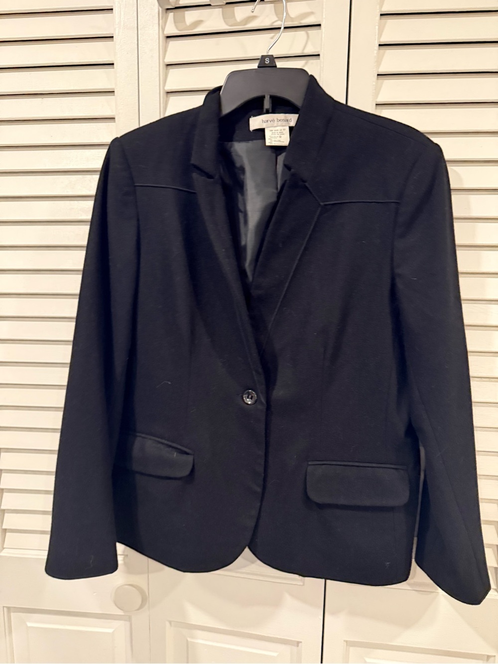 Harve Benard Black Single-Button Women's Blazer